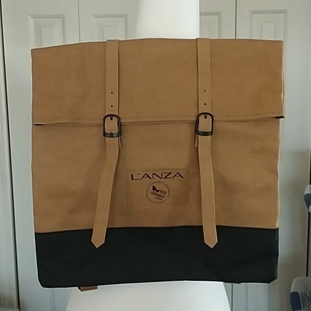 LANZA Washable Paper Messenger Bag
